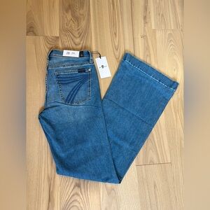 7 For All Mankind Dojo Original Jeans Women's Flare Leg Trousers NWT Size 28